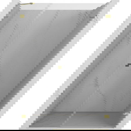 Mexen Lunar-B drzwi prysznicowe uchylne prawe 140 cm, transparent, złote - 832S-140-050-50-00-P