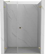 Mexen Lunar-B drzwi prysznicowe uchylne prawe 140 cm, transparent, złote - 832S-140-050-50-00-P