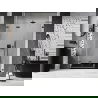 Mexen Lunar-F L drzwi prysznicowe składane lewe 140 cm, transparent, gun gray szczotkowany - 836SL-140-050-66-00-L