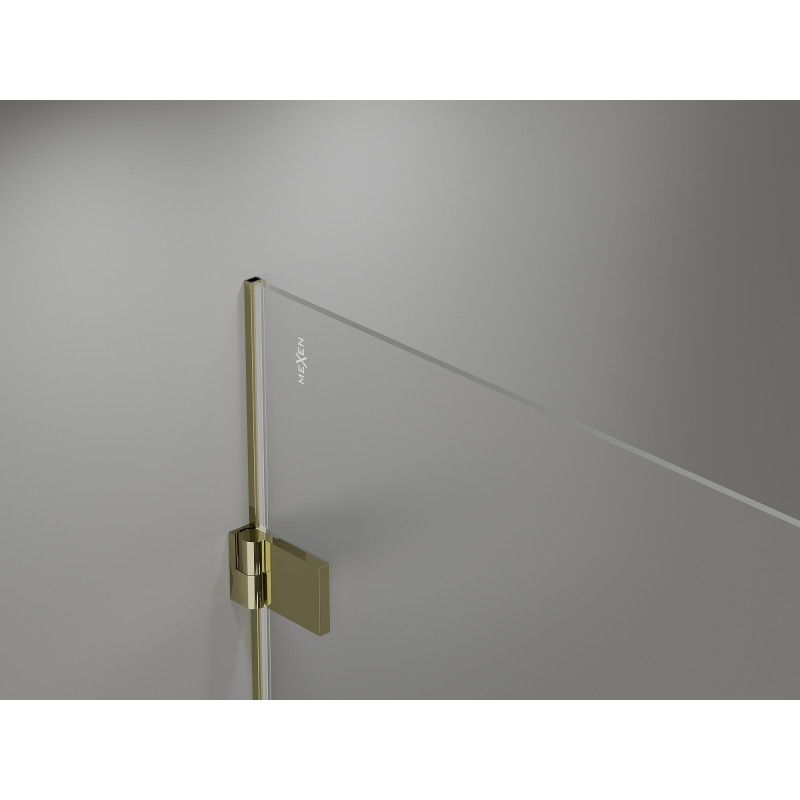 Mexen Lunar-B L drzwi prysznicowe uchylne prawe 115 cm, transparent, złote - 832SL-115-050-50-00-P