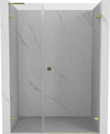 Mexen Lunar-B L drzwi prysznicowe uchylne prawe 120 cm, transparent, złote - 832SL-120-050-50-00-P