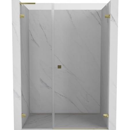 Mexen Lunar-B L drzwi prysznicowe uchylne prawe 140 cm, transparent, złote - 832SL-140-050-50-00-P