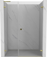 Mexen Lunar-B L drzwi prysznicowe uchylne prawe 140 cm, transparent, złote - 832SL-140-050-50-00-P