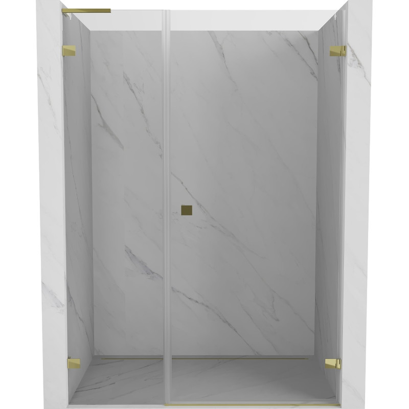 Mexen Lunar-B L drzwi prysznicowe uchylne prawe 145 cm, transparent, złote - 832SL-145-050-50-00-P