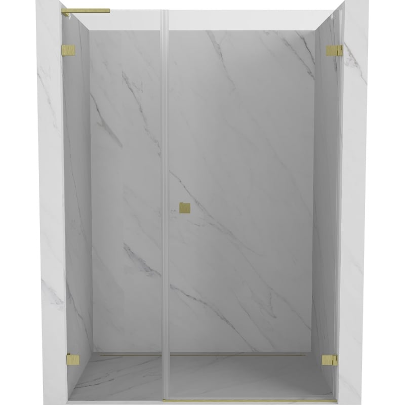 Mexen Lunar-B L drzwi prysznicowe uchylne prawe 110 cm, transparent, złote szczotkowane - 832SL-110-050-55-00-P