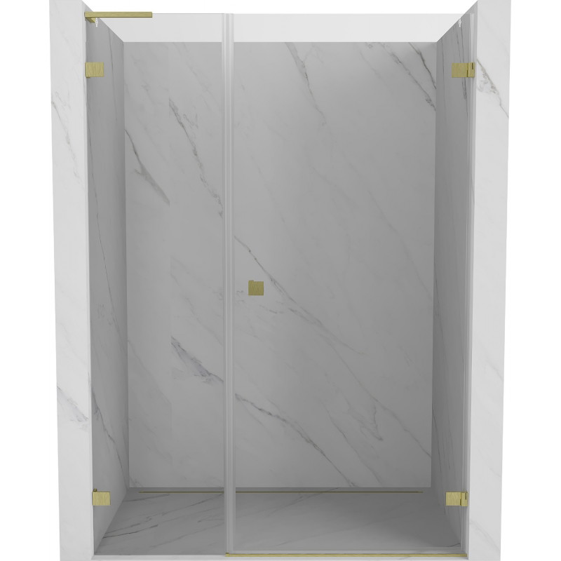 Mexen Lunar-B L drzwi prysznicowe uchylne prawe 120 cm, transparent, złote szczotkowane - 832SL-120-050-55-00-P