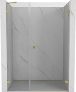 Mexen Lunar-B drzwi prysznicowe uchylne prawe 135 cm, transparent, złote szczotkowane - 832S-135-050-55-00-P