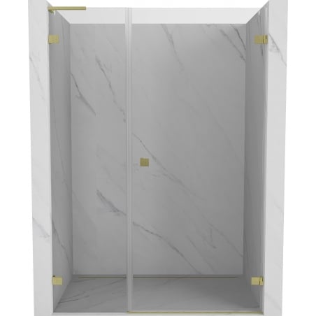 Mexen Lunar-B L drzwi prysznicowe uchylne prawe 130 cm, transparent, złote szczotkowane - 832SL-130-050-55-00-P
