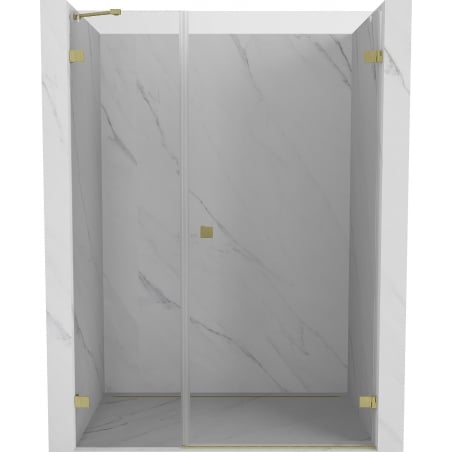 Mexen Lunar-B drzwi prysznicowe uchylne prawe 140 cm, transparent, złote szczotkowane - 832S-140-050-55-00-P