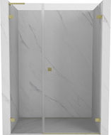 Mexen Lunar-B L drzwi prysznicowe uchylne prawe 135 cm, transparent, złote szczotkowane - 832SL-135-050-55-00-P