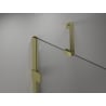 Mexen Lunar-B drzwi prysznicowe uchylne prawe 145 cm, transparent, złote szczotkowane - 832S-145-050-55-00-P