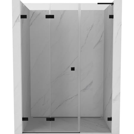 Mexen Lunar-F L drzwi prysznicowe składane lewe 115 cm, transparent, czarne - 836SL-115-050-70-00-L