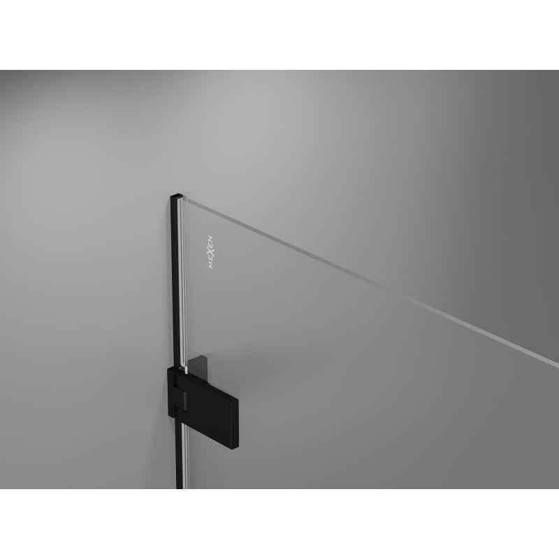 Mexen Lunar-F L drzwi prysznicowe składane lewe 120 cm, transparent, czarne - 836SL-120-050-70-00-L