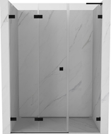 Mexen Lunar-F L drzwi prysznicowe składane lewe 135 cm, transparent, czarne - 836SL-135-050-70-00-L