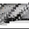 Mexen Lunar-F L drzwi prysznicowe składane lewe 140 cm, transparent, czarne - 836SL-140-050-70-00-L