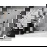 Mexen Lunar-F L drzwi prysznicowe składane lewe 145 cm, transparent, czarne - 836SL-145-050-70-00-L