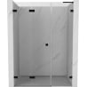 Mexen Lunar-F L drzwi prysznicowe składane lewe 150 cm, transparent, czarne - 836SL-150-050-70-00-L