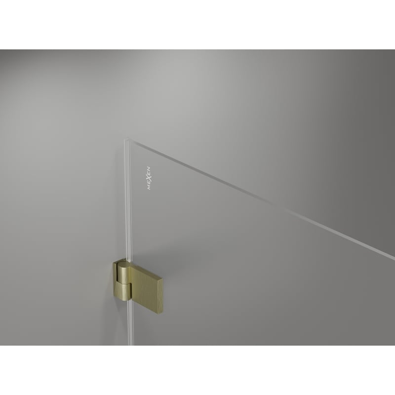 Mexen Lunar-B drzwi prysznicowe uchylne prawe 150 cm, transparent, złote szczotkowane - 832S-150-050-55-00-P