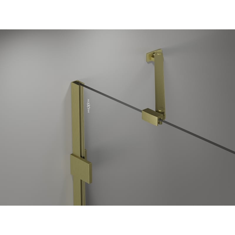 Mexen Lunar-B drzwi prysznicowe uchylne prawe 150 cm, transparent, złote szczotkowane - 832S-150-050-55-00-P