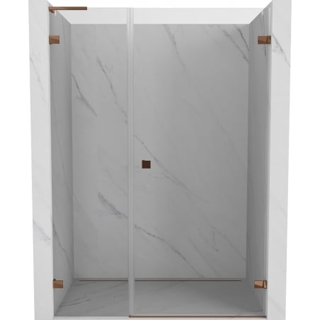 Mexen Lunar-B L drzwi prysznicowe uchylne prawe 115 cm, transparent, różowe złoto - 832SL-115-050-60-00-P