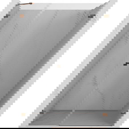Mexen Lunar-B drzwi prysznicowe uchylne prawe 110 cm, transparent, różowe złoto - 832S-110-050-60-00-P