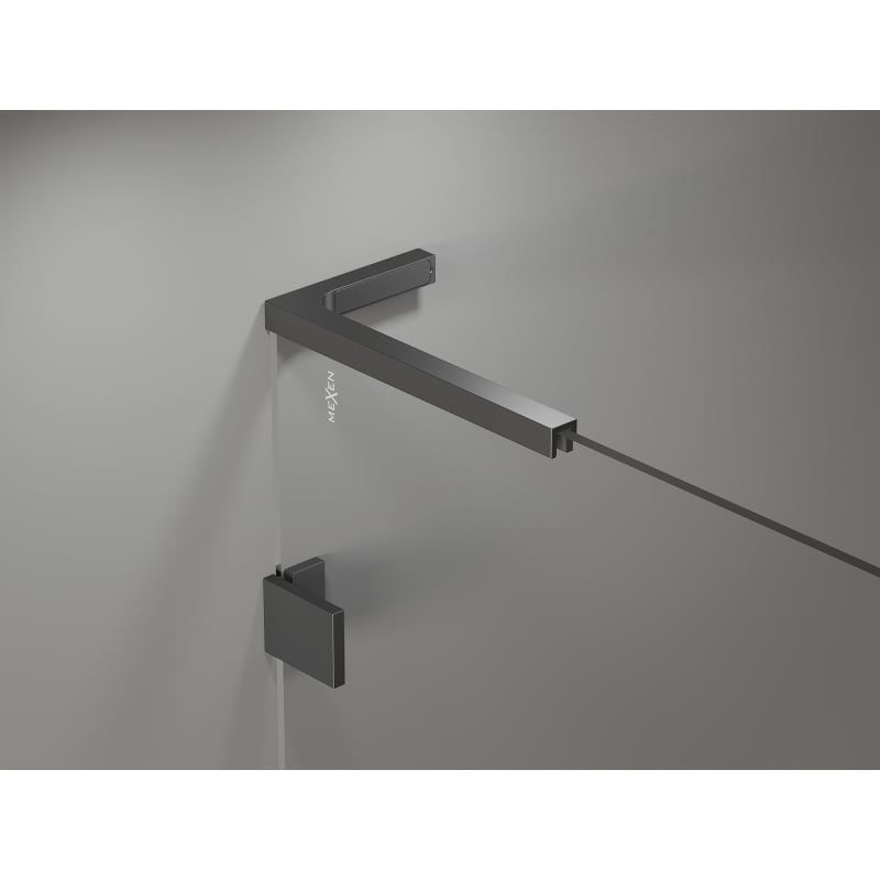 Mexen Lunar-F L drzwi prysznicowe składane lewe 125 cm, transparent, gun metal - 836SL-125-050-95-00-L