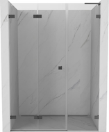 Mexen Lunar-F L drzwi prysznicowe składane lewe 150 cm, transparent, gun metal - 836SL-150-050-95-00-L