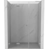 Mexen Lunar-F L drzwi prysznicowe składane lewe 115 cm, transparent, nikiel szczotkowany - 836SL-115-050-97-00-L