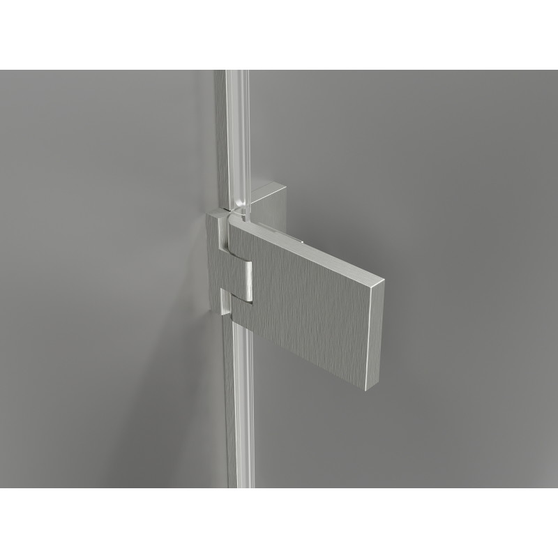 Mexen Lunar-F L drzwi prysznicowe składane lewe 125 cm, transparent, nikiel szczotkowany - 836SL-125-050-97-00-L