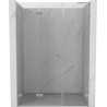 Mexen Lunar-F L drzwi prysznicowe składane lewe 140 cm, transparent, nikiel szczotkowany - 836SL-140-050-97-00-L