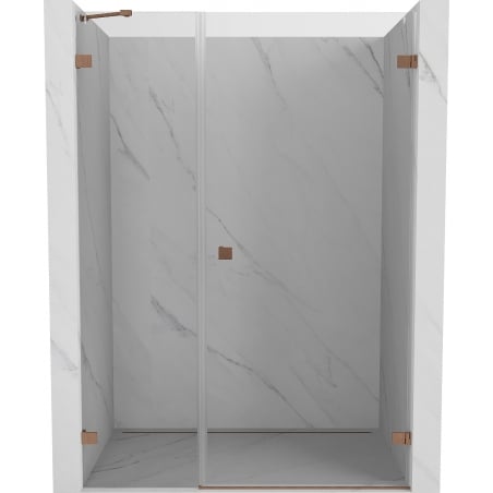 Mexen Lunar-B drzwi prysznicowe uchylne prawe 115 cm, transparent, miedź szczotkowana - 832S-115-050-65-00-P