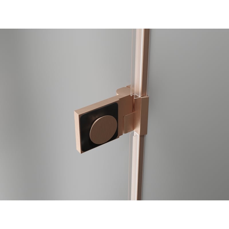 Mexen Lunar-B L drzwi prysznicowe uchylne prawe 150 cm, transparent, miedź szczotkowana - 832SL-150-050-65-00-P