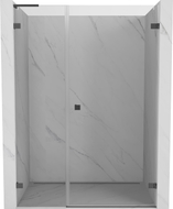 Mexen Lunar-B L drzwi prysznicowe uchylne prawe 120 cm, transparent, gun gray szczotkowany - 832SL-120-050-66-00-P