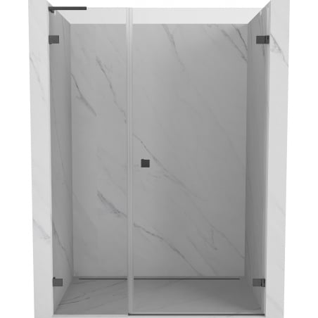Mexen Lunar-B L drzwi prysznicowe uchylne prawe 140 cm, transparent, gun gray szczotkowany - 832SL-140-050-66-00-P