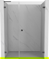 Mexen Lunar-B L drzwi prysznicowe uchylne prawe 150 cm, transparent, gun gray szczotkowany - 832SL-150-050-66-00-P