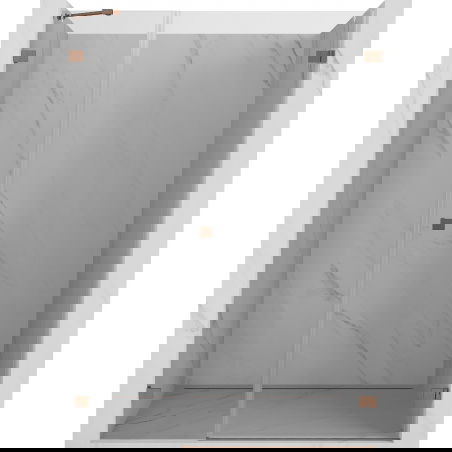 Mexen Lunar-B drzwi prysznicowe uchylne prawe 130 cm, transparent, miedź szczotkowana - 832S-130-050-65-00-P