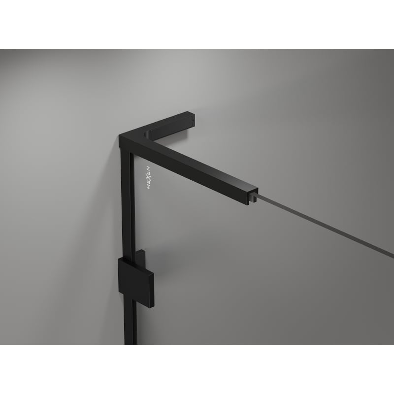 Mexen Lunar-B L drzwi prysznicowe uchylne prawe 145 cm, transparent, czarne - 832SL-145-050-70-00-P