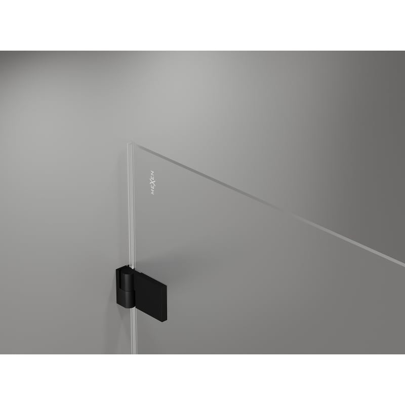 Mexen Lunar-B L drzwi prysznicowe uchylne prawe 150 cm, transparent, czarne - 832SL-150-050-70-00-P