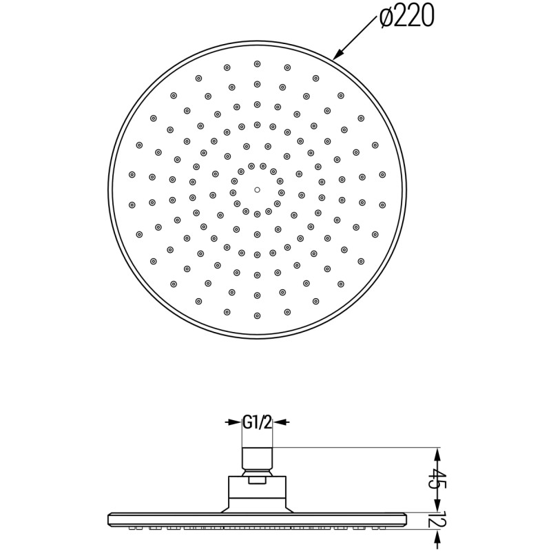 Mexen D-40 deszczownica 22 cm, gun gray szczotkowany - 79740-66