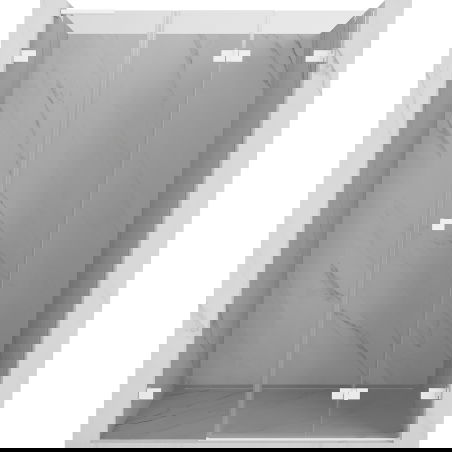 Mexen Lunar-F L drzwi prysznicowe składane prawe 120 cm, transparent, białe - 836SL-120-050-20-00-P