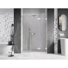 Mexen Lunar-F L drzwi prysznicowe składane prawe 130 cm, transparent, białe - 836SL-130-050-20-00-P