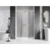 Mexen Lunar-F L drzwi prysznicowe składane prawe 130 cm, transparent, białe - 836SL-130-050-20-00-P