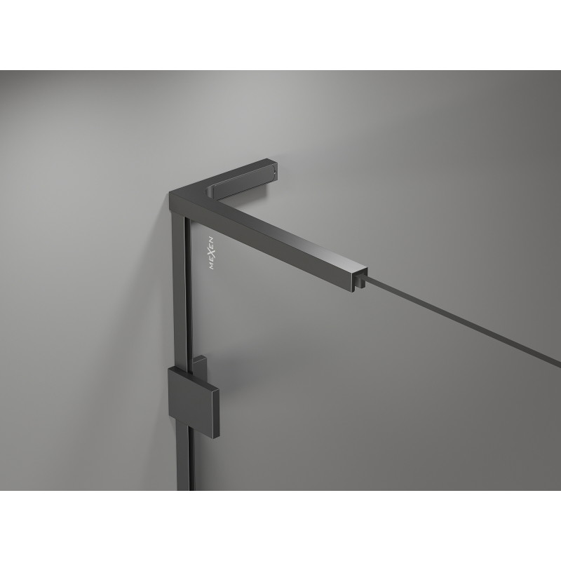 Mexen Lunar-B L drzwi prysznicowe uchylne prawe 130 cm, transparent, gun metal - 832SL-130-050-95-00-P