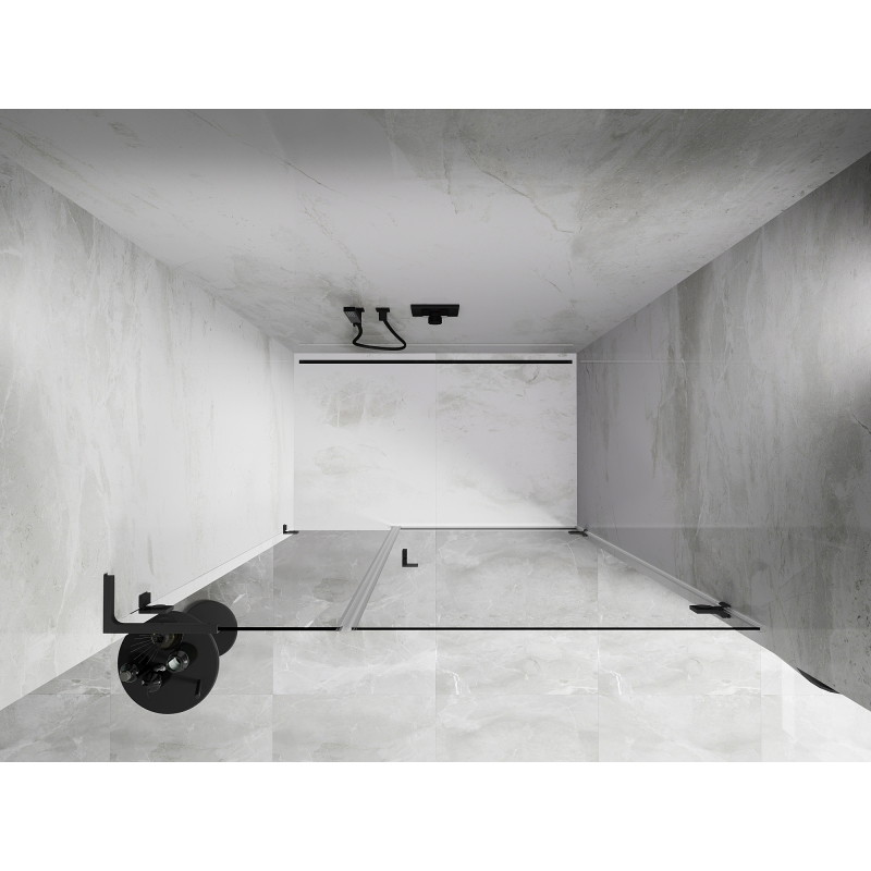 Mexen Lunar-B L drzwi prysznicowe uchylne prawe 130 cm, transparent, gun metal - 832SL-130-050-95-00-P