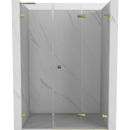 Mexen Lunar-F L drzwi prysznicowe składane prawe 110 cm, transparent, złote - 836SL-110-050-50-00-P
