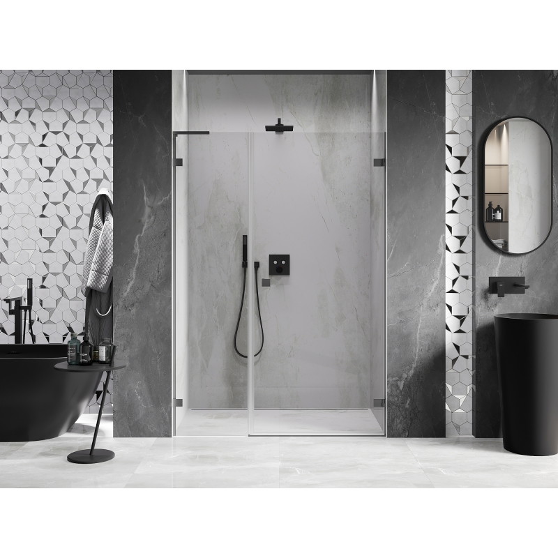 Mexen Lunar-B L drzwi prysznicowe uchylne prawe 150 cm, transparent, gun metal - 832SL-150-050-95-00-P