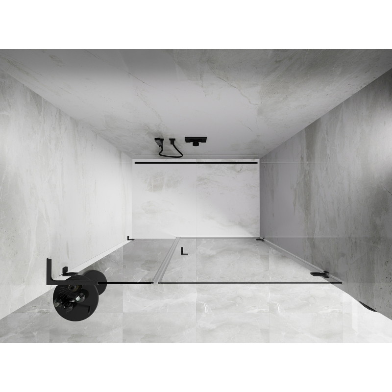 Mexen Lunar-B L drzwi prysznicowe uchylne prawe 150 cm, transparent, gun metal - 832SL-150-050-95-00-P