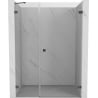 Mexen Lunar-B drzwi prysznicowe uchylne prawe 110 cm, transparent, gun gray szczotkowany - 832S-110-050-66-00-P