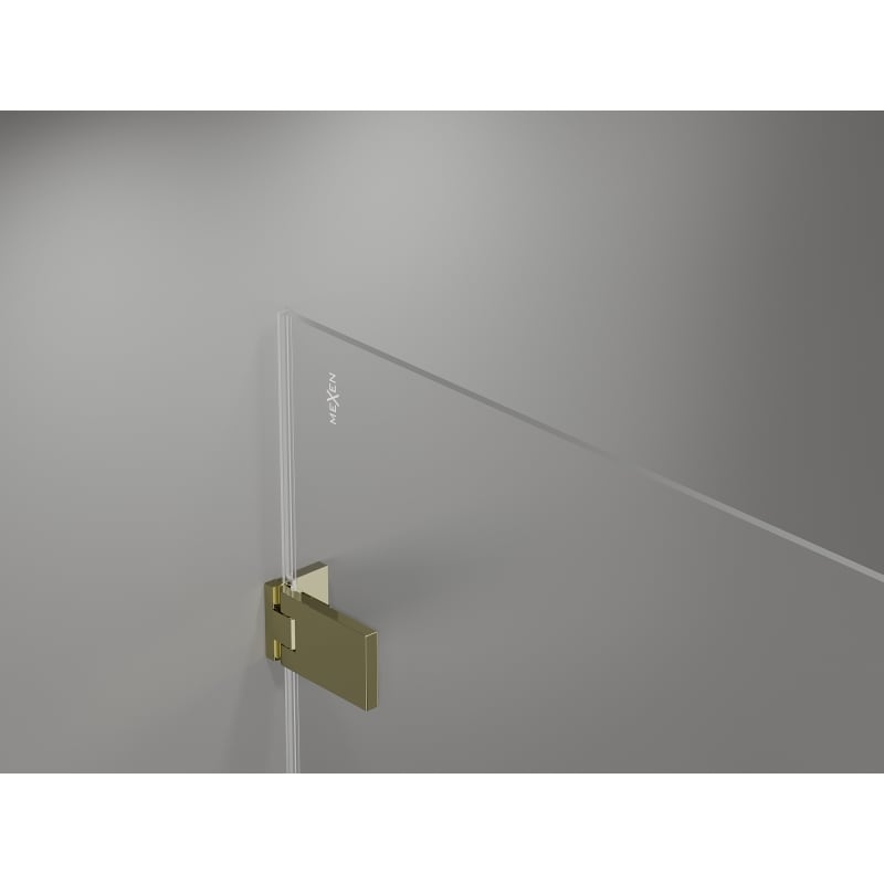 Mexen Lunar-F L drzwi prysznicowe składane prawe 115 cm, transparent, złote - 836SL-115-050-50-00-P