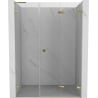 Mexen Lunar-F L drzwi prysznicowe składane prawe 125 cm, transparent, złote - 836SL-125-050-50-00-P